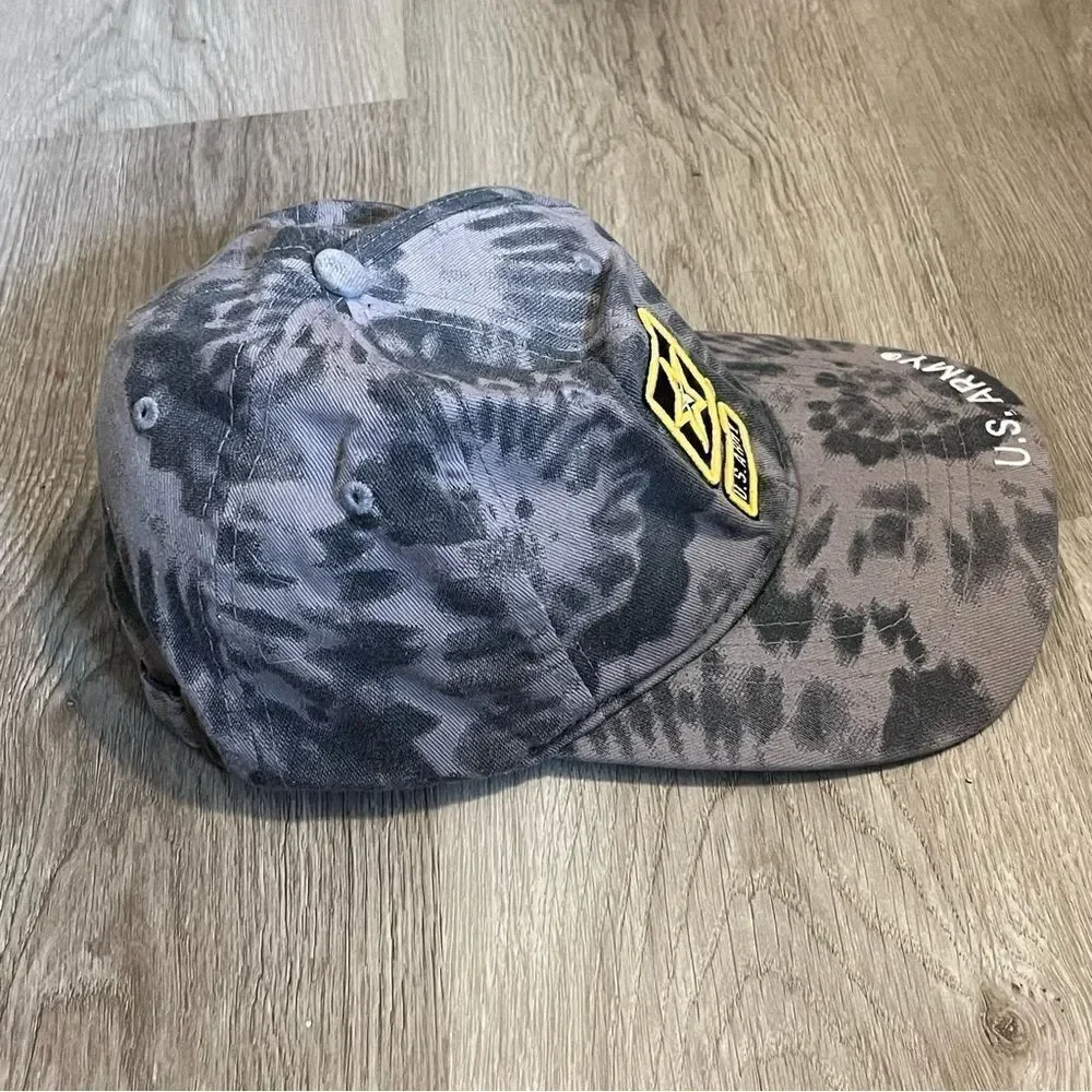 US Army Grey Tie Dye Baseball Hat